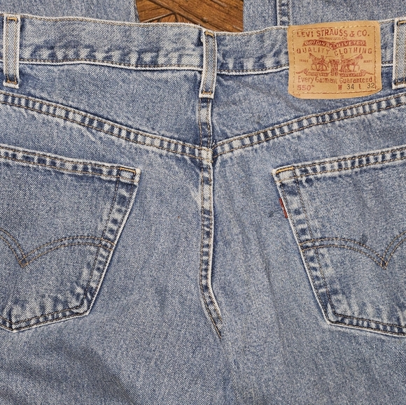 -Vintage Levi's 550 acid wash denim jeans men's size 34 - Picture 4 of 4
